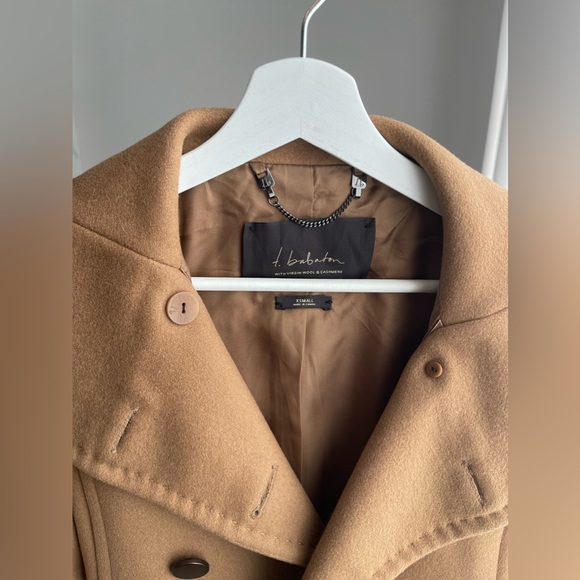 ARITZIA BABATON Double Breasted Virgin Wool & Cashmere Coat - Picture 5 of 5